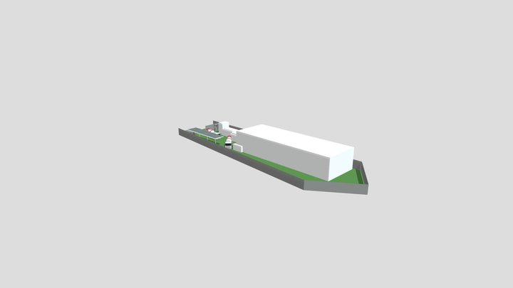 Photovoltaic plant at logistic company 3D Model