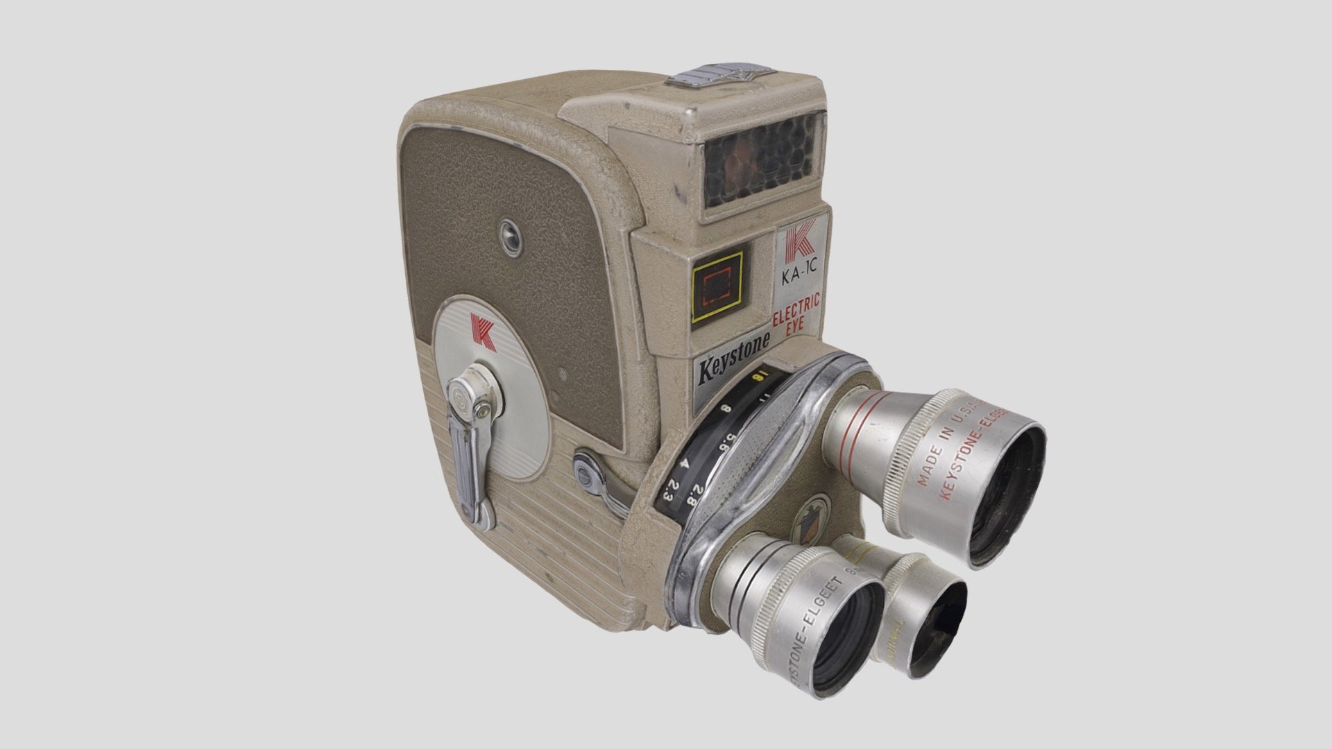 Keystone KA1C Electric Eye 8mm Movie Camera 3D model by GravityB