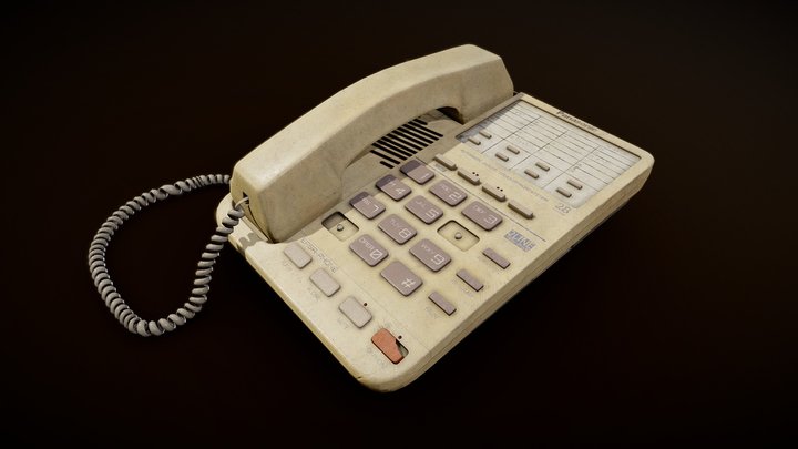 Old Damaged Phone 3D Model