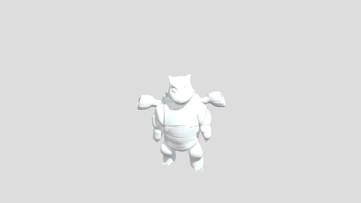 Blastoise Idle Stance 3D Model