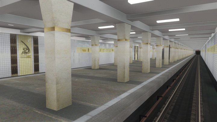 Metro station in Moscow (Proletarskaya) 3D Model