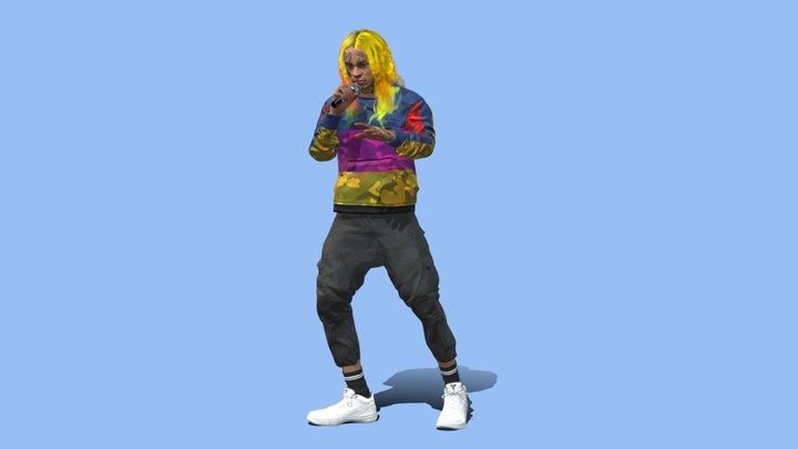 3D Rigged 6ix9ine rapper 3D Model