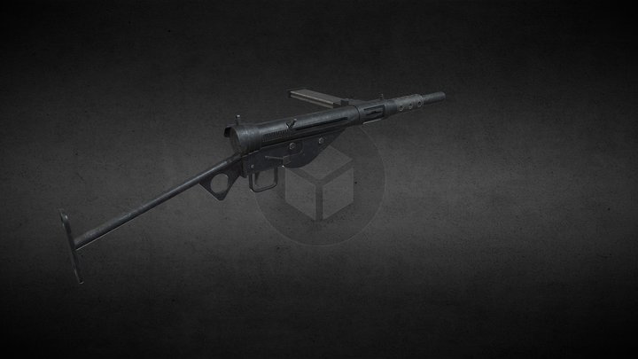 Submachine gun STEN MK2 3D Model