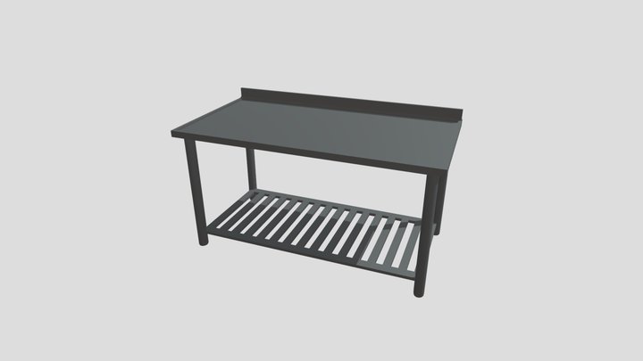 Steel Table 3D Model