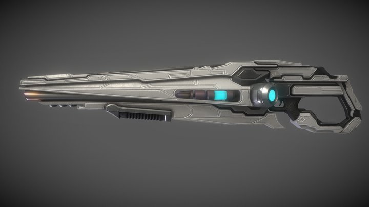 Sci Fi heavy chemical laser 3D Model