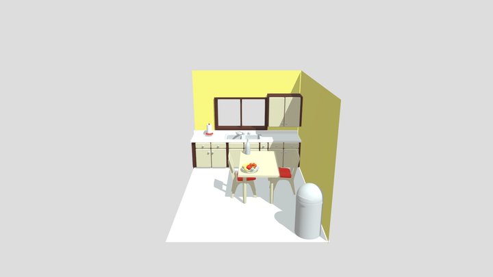Kitchen Scene 3D Model