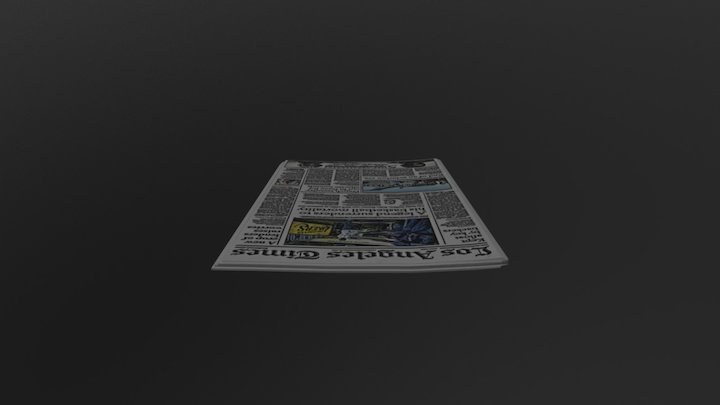 Closed Newspaper 3D Model