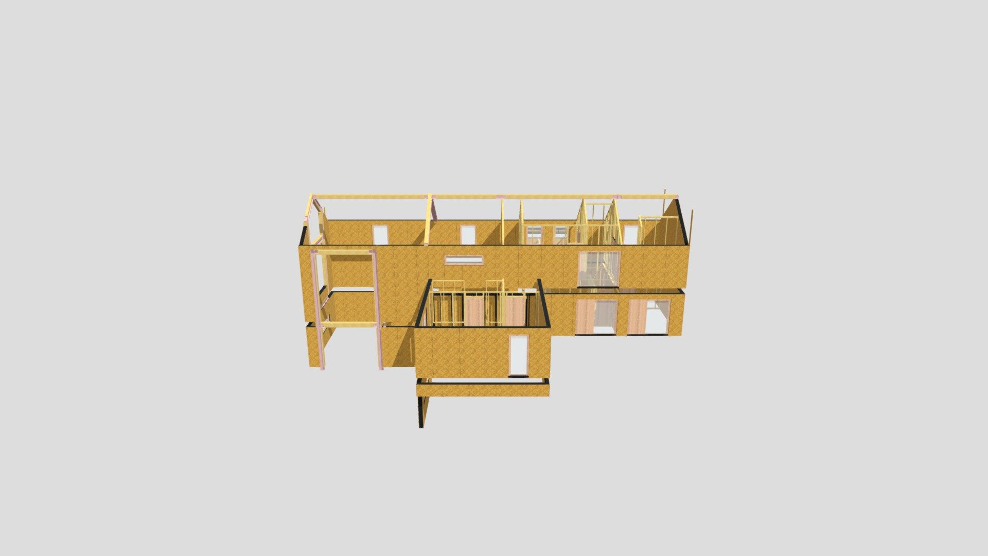 3D House View Red Raven Bell