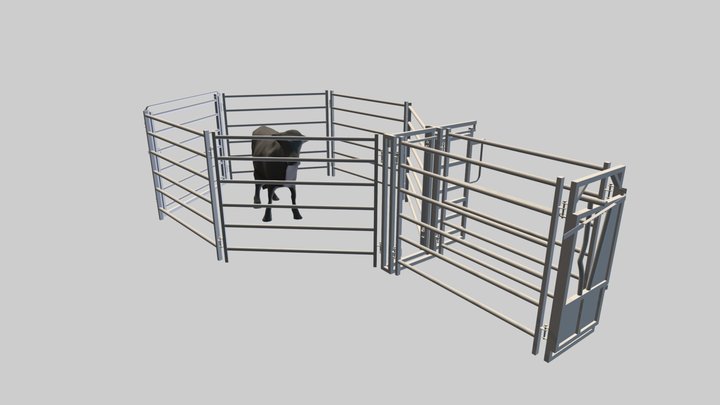 10 Head Cattle Yard 3D Model