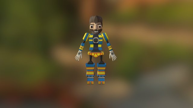 GV-1N (Gavin) - The Robot with Human Hair 3D Model