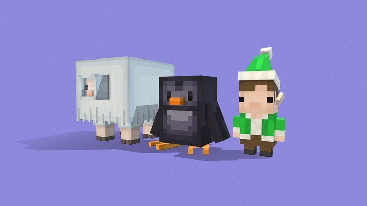 Some Minecraft creatures.