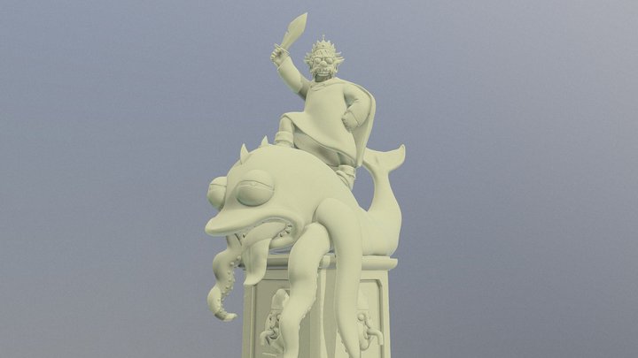 king Zog statue 3D Model