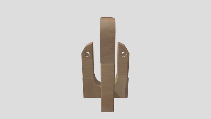Wooden Blocks Pillar 3D Model