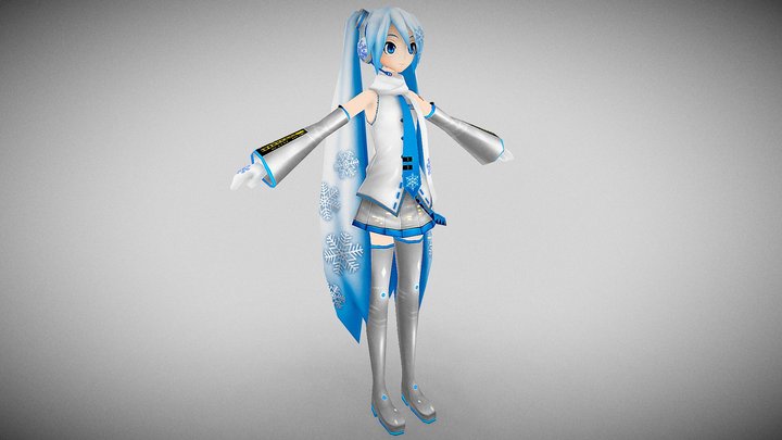 Snow Miku 2011 (PSP) – Free 3D Model STL