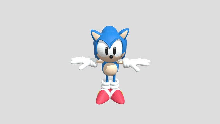1991 Classic Sonic naoto oshima disaing 3D Model