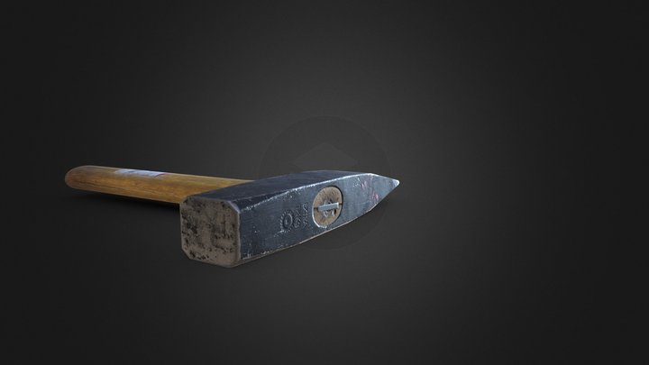 Old Vintage Hammer 3D Model