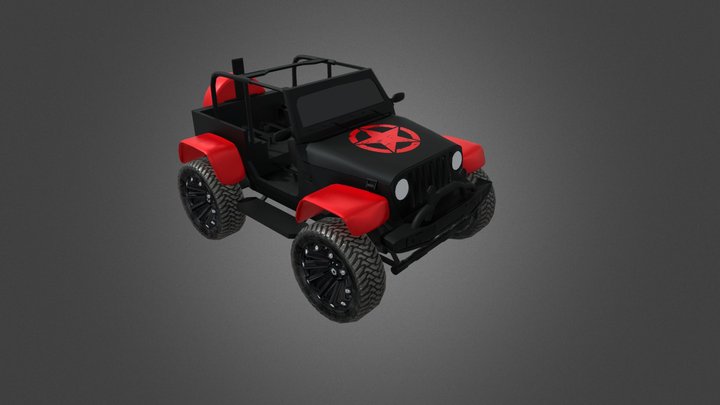 Off_Road Jeep_LowPoly 3D Model