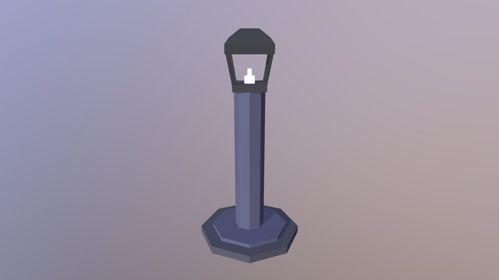 Low Poly Street Lamp 3D Model