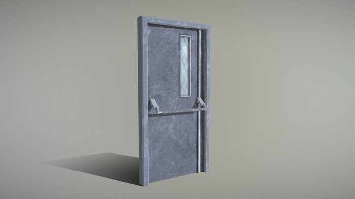Static Door (Low Poly) 3D Model