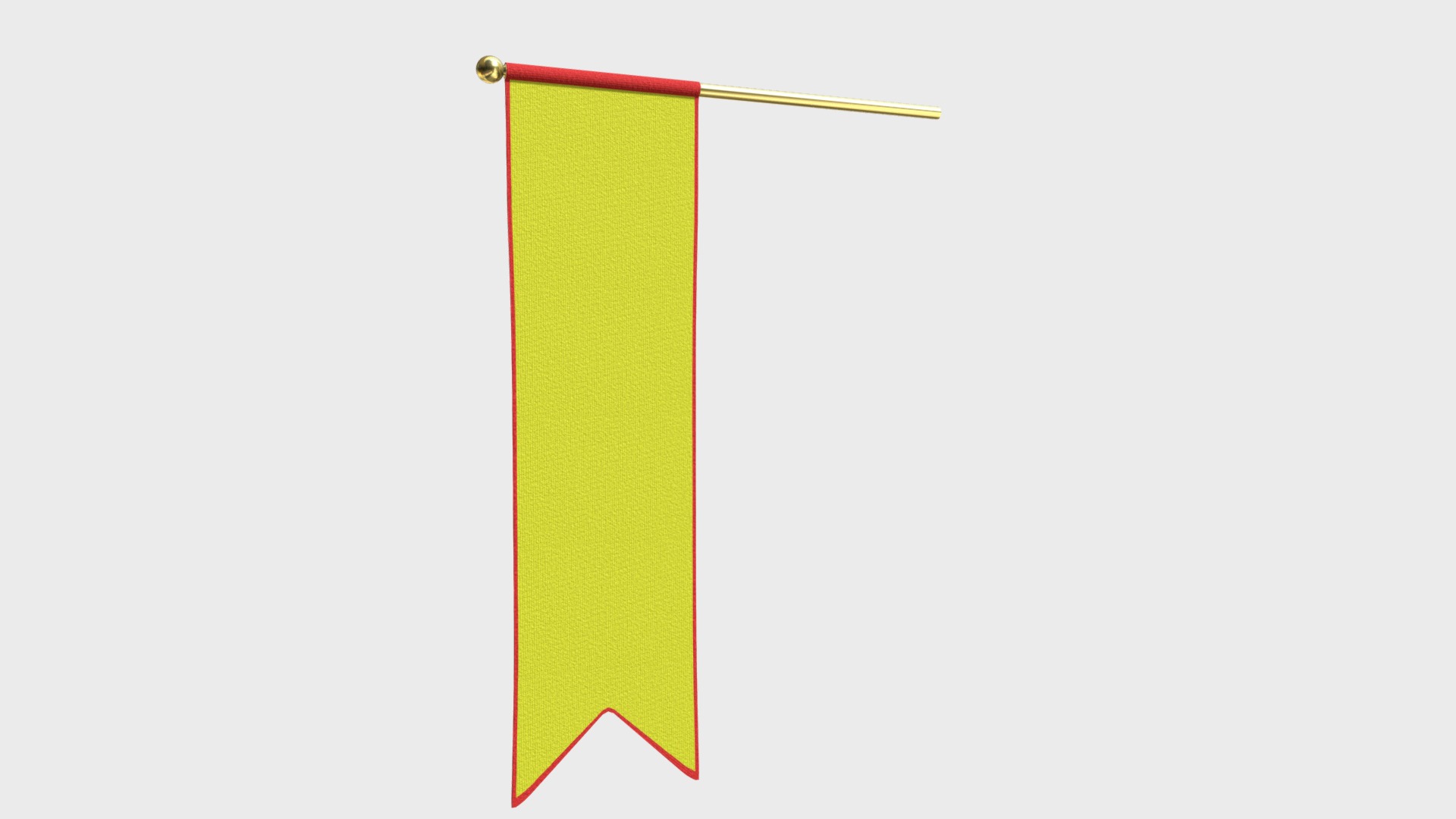 3D model Long medieval banner - This is a 3D model of the Long medieval banner. The 3D model is about shape, arrow.