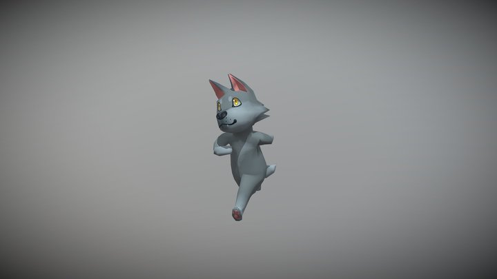 Running Wolf 3D Model