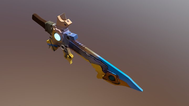 tekkonkinkreet inspired blade, painted style 3D Model