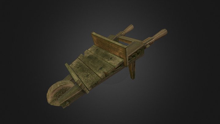 Wood Cart 3D Model