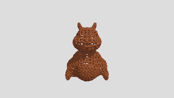 Cute rattan dragon 3D Model