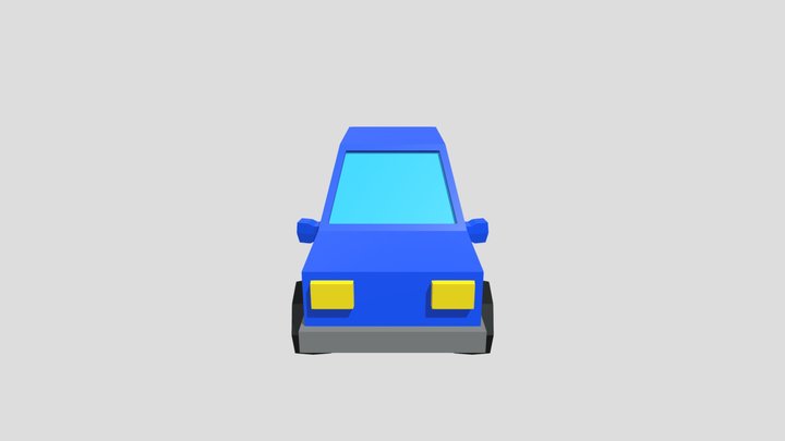 Low Poly Cartoon Car 3D Model