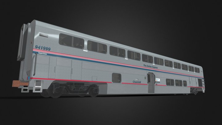 Amtrak superliner sleeper 3D Model