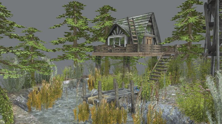 DAE Diorama - Forest Loner 3D Model