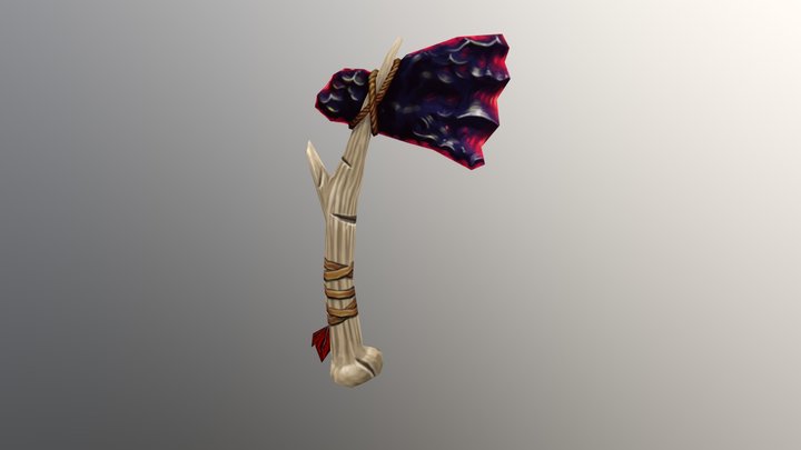 Obsidian Axe 3D Model