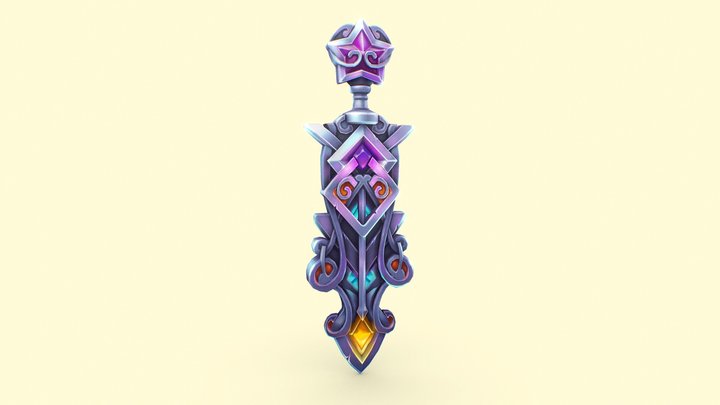 "Mythological + cosmic" sword 3D Model