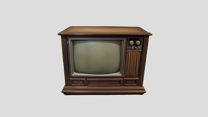 Vintage CRT Television – Modelo 3D gratuito STL