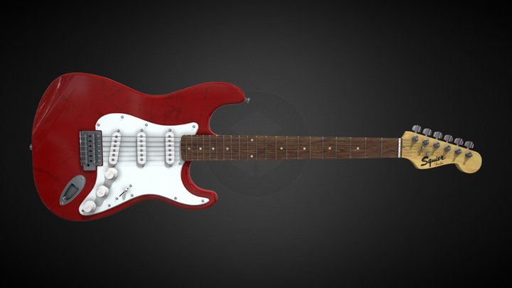 Electric Guitar Squier by Fender 3D Model