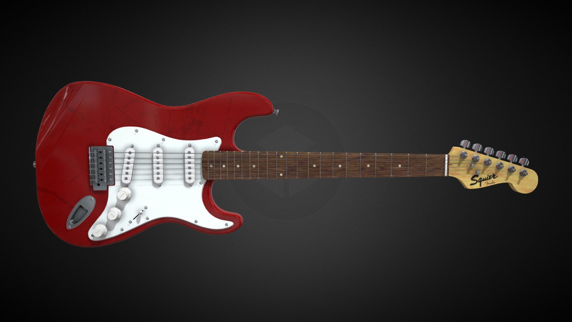 Electric Guitar Squier by Fender Download Free 3D model by barking