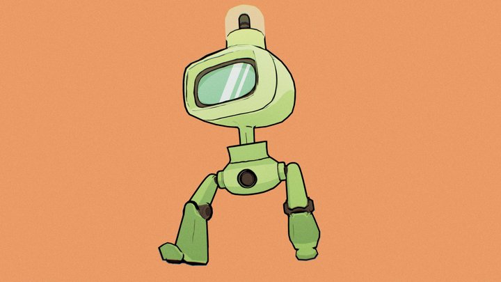 Jake Parker - Bounce Bot 3D Model