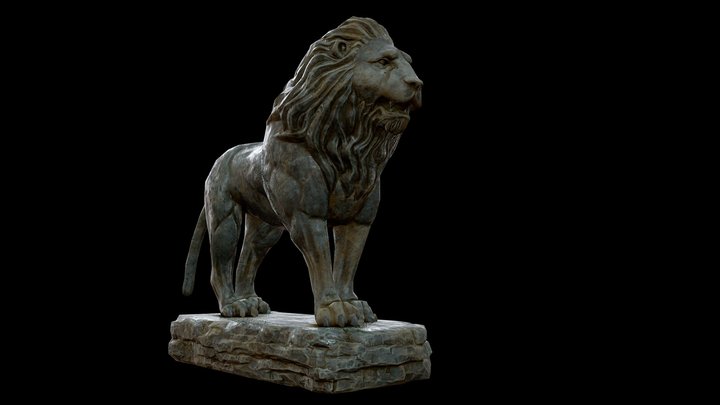 Lion Bronze 3D Model
