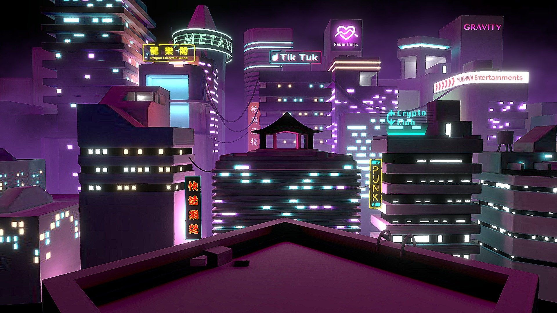 Cyberpunk city 3d фото 90