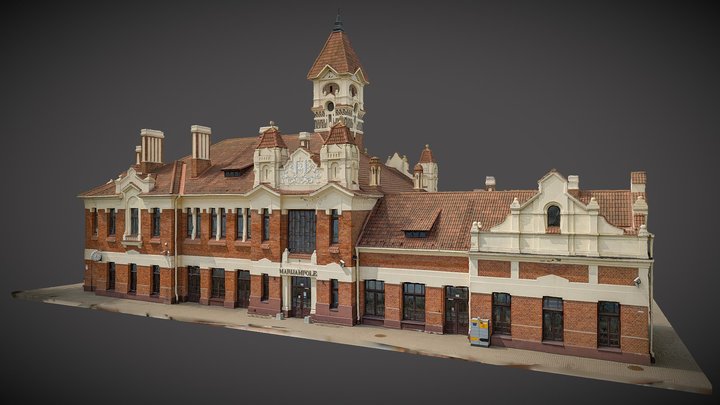 Marijampolė railway station 3D Model