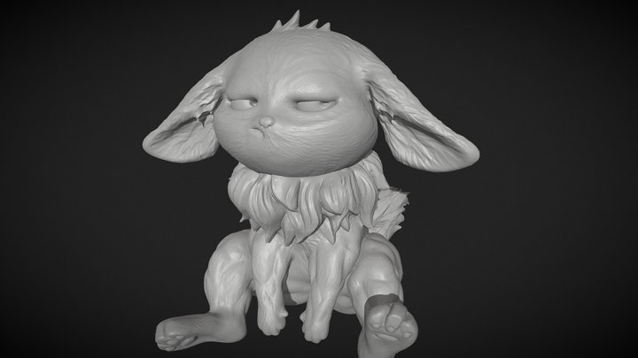 Angry Eevee 3D Model