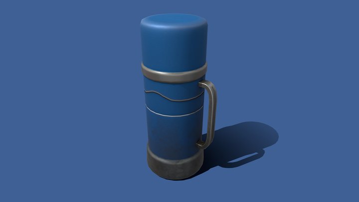Stylized Thermos Food Jar 3D Model
