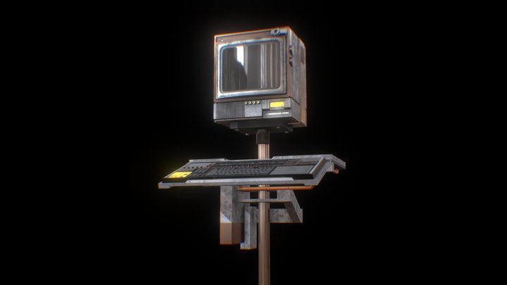 Retro Computer 3D Model