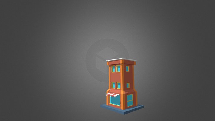 3D Cartoonish Building 3D Model