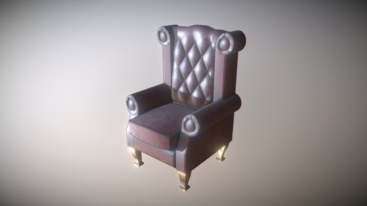 Antique Armchair 3D Model