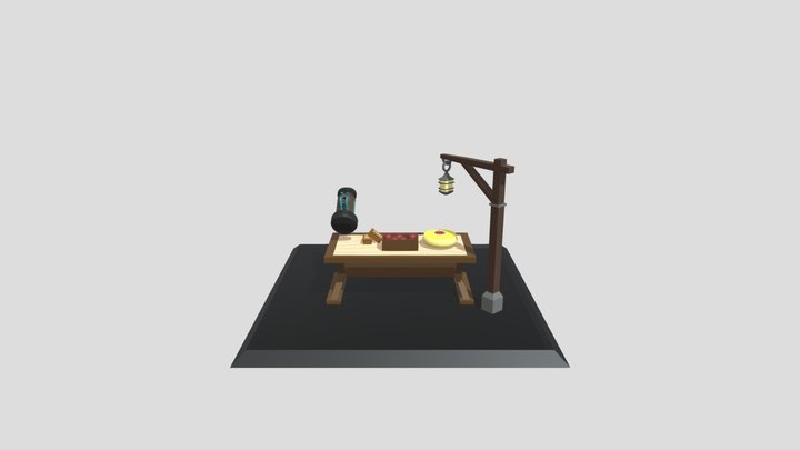 opdracht: Props Diorama 3D Model
