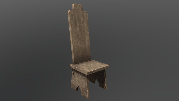 MEDIEVAL CHAIR 2 3D Model