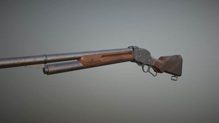Winchester 1887 shotgun 3D Model