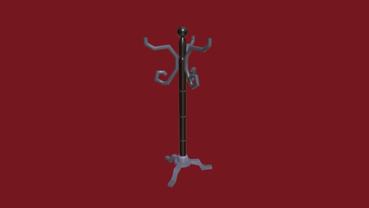 Stylish Coat Rack 3D Model