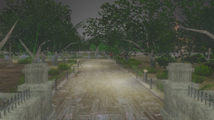 Scary Cemetery – Modelo 3D gratuito STL
